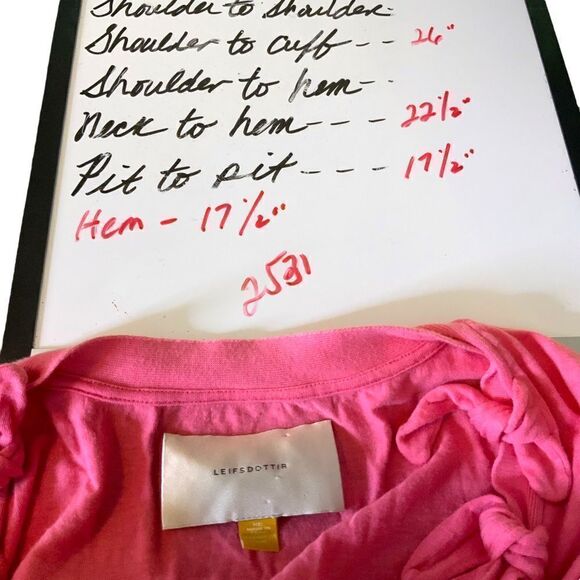 LEIFSDOTTIR for ANTHROPOLOGIE snap front tie details top size XS - Picture 13 of 13